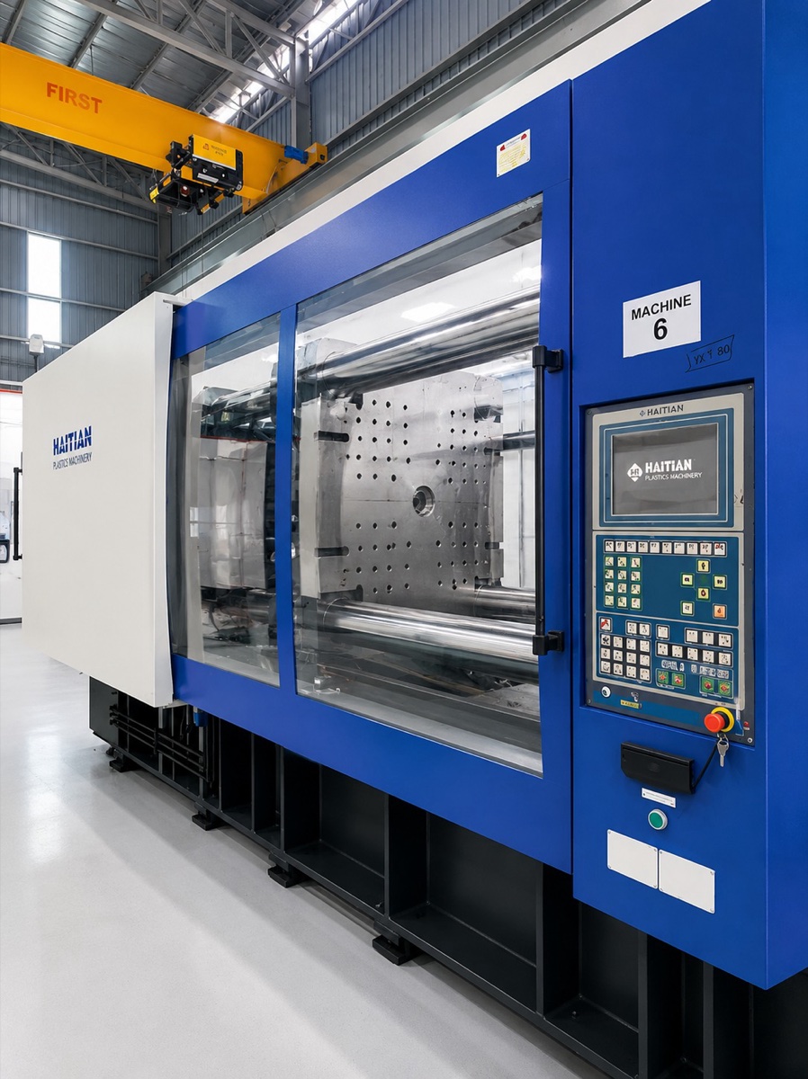 Haitian horizontal injection molding machine on SDM Maju production floor